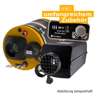 Warmduscher-Kit 2.0 - Autoterm Air 4D 12V + combiBOIL 7l 12V 300W mit Comfort Boiler Control