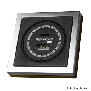 USB-C / USB-A Buck-Boost Ladegerät 100W "convertiger 100" mit Einbaumaterial alu matt