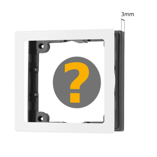 Abdeckrahmen 1-fach, weiß satiniert & Distanzrahmen 3mm