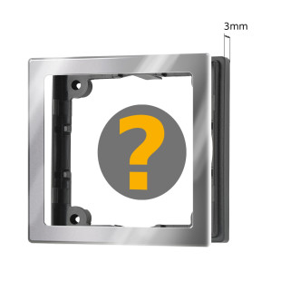 Cover frame 1-fold, high-gloss chrome & spacer frame 3mm