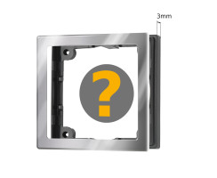 Cover frame 1-fold, high-gloss chrome & spacer frame 3mm