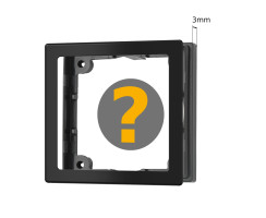 Cover frame 1-fold, black satinised & spacer frame 3mm