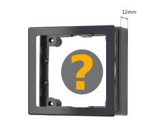 Abdeckrahmen 1-fach, schiefergrau strukturiert & Distanzrahmen 12mm