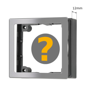 Cover frame 1-gang, aluminium matt & spacer frame 12mm
