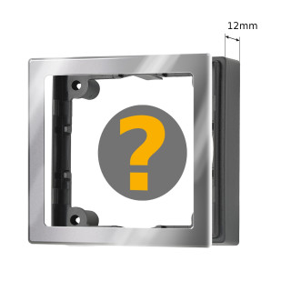 Cover frame 1-fold, high-gloss chrome & spacer frame 12mm
