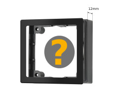 Abdeckrahmen 1-fach, schwarz satiniert & Distanzrahmen 12mm