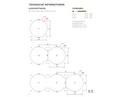 Cover frame 2-fold, white satinised & spacer frame 12mm