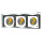 Cover frame 3-gang, high-gloss chrome & spacer frame 3mm
