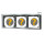 Cover frame 3-gang, matt chrome & spacer frame 3mm