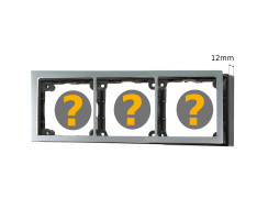 Abdeckrahmen 3-fach, alu matt & Distanzrahmen 12mm
