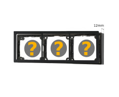 Abdeckrahmen 3-fach, schwarz satiniert & Distanzrahmen 12mm