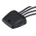 Horizontale Multi Kabeldurchführung von Scanstrut  für 1-4 Kabel, bis zu Ø15mm, Kunststoff, schwarz