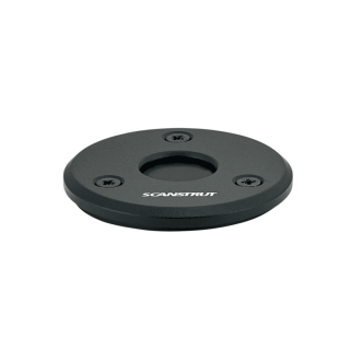 Flachprofil Kabeldurchführung von Scamstrut, für Kabeldurchmesser 2-8mm, Aluminium schwarz