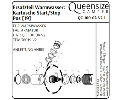 Cartridge for Mixer Tap from Queensize Camper (Spare Part)