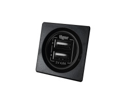 USB socket dual 2 x 2.4A 12V/24V without lighting +...