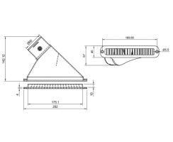 Ausströmer für Standheizung schmal, 45° - für 60mm System