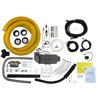 99% Camper-Kit - Heizungs-Komplettset mit 2kW Leistung, 12V, Simple Control Panel, 48mm Flansch, platzsparende Ausführung
