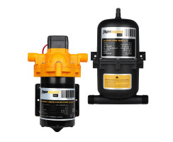 Wasserdrucksystem Bundle - 12V Druckwasserpumpe 11l/min & Druckspeichertank 0,75l
