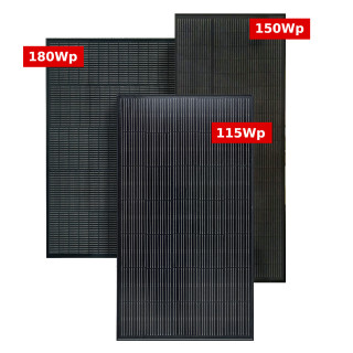 Solar Panel "ULTRAblack tiger" for motorhomes, campers, vans