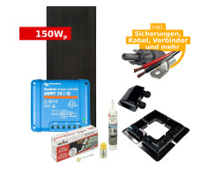 Solar Komplettset 150Wp ULTRAblack tiger für Camper...
