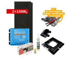 Solar Komplettset 2 x 150Wp ULTRAblack tiger für...