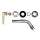 Wall outlet with cartridge and angled nozzle, stainless steel
