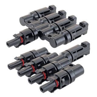 Y-adapter MC4 4-way, set of plug and socket