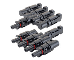 MC4 Adapter for Solarpanels, 4-way, Set of Plug and Socket