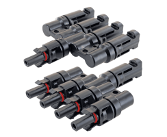 Y-Adapter MC4 4-fach, Set aus Stecker und Buchse