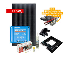 Complete Solar Kit 115Wp ULTRAblack tiger for RV, Camper...
