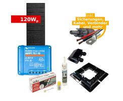 Complete Solar Kit 120Wp ULTRAblack tiger for RV,...