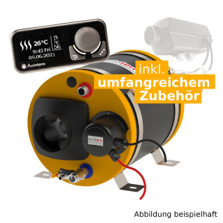 Warmduscher-Aufrüst-Kit 2.0 für Autoterm Air 4D - combiBOIL 12l 24V 300W mit Comfort Boiler Control