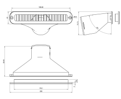 Air Vent Narrow for Parking Heaters with 60mm System, straight