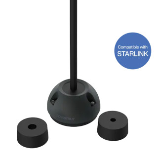 Kabeldurchführung Starlink-kompatibel, schwarz von Scanstrut, max. Ø16mm, Kabel 4-6mm