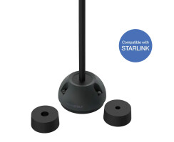 Kabeldurchführung Starlink-kompatibel, schwarz von Scanstrut, max. Ø16mm, Kabel 4-6mm