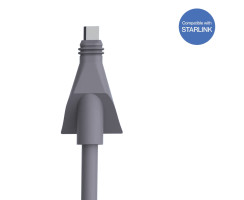 Cable Seal Starlink Compatible, black plastic, max. Ø30mm, cable 8.5rmm