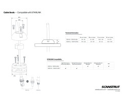 Kabeldurchführung Starlink-kompatibel, schwarz von Scanstrut