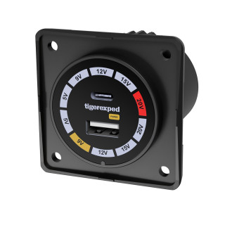 USB-C / USB-A Buck-Boost Charger 100W "convertiger 100" for Berker, without Mounting Frame