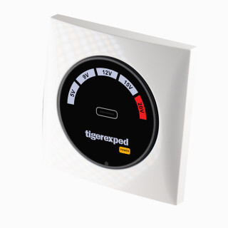 USB-C Buck-Boost Ladegerät 100W "convertiger 100" mit Berker Einbaurahmen, weiß