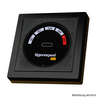 USB-C Buck-Boost charger 100W "convertiger 100" with Inprojal Mounting Frame, black satin finish
