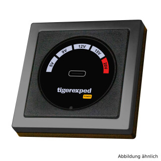 USB-C Buck-Boost charger 100W "convertiger 100" with Inprojal Mounting Frame, slate grey high-gloss