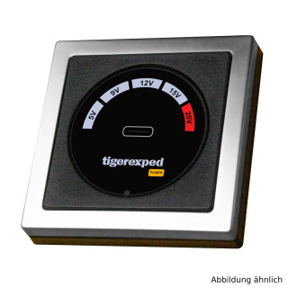 USB-C Buck-Boost Charger 100W "convertiger 100" with Inprojal Mounting Frame, matt aluminium