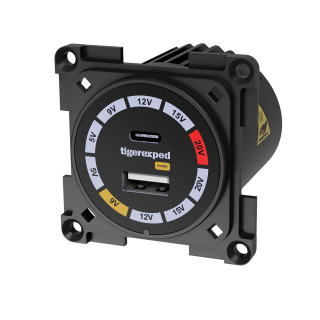 USB-C / USB-A Buck-Boost charger 100W "convertiger 100" + centre plate