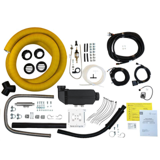 99% Camper-Kit - Heizungs-Komplettset mit 2kW Leistung, 12V, Mini Control Panel, 83mm Flansch, platzsparende Ausführung